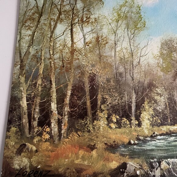 Vintage Fine art print by Gellman -By the Waterfall-By Lorenze 16" x 20" - Picture 3 of 7